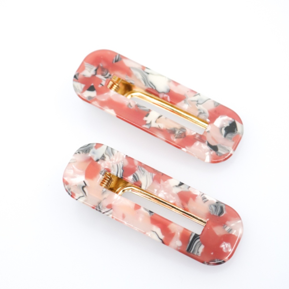 Aesthetic Marble Block Duo Clips